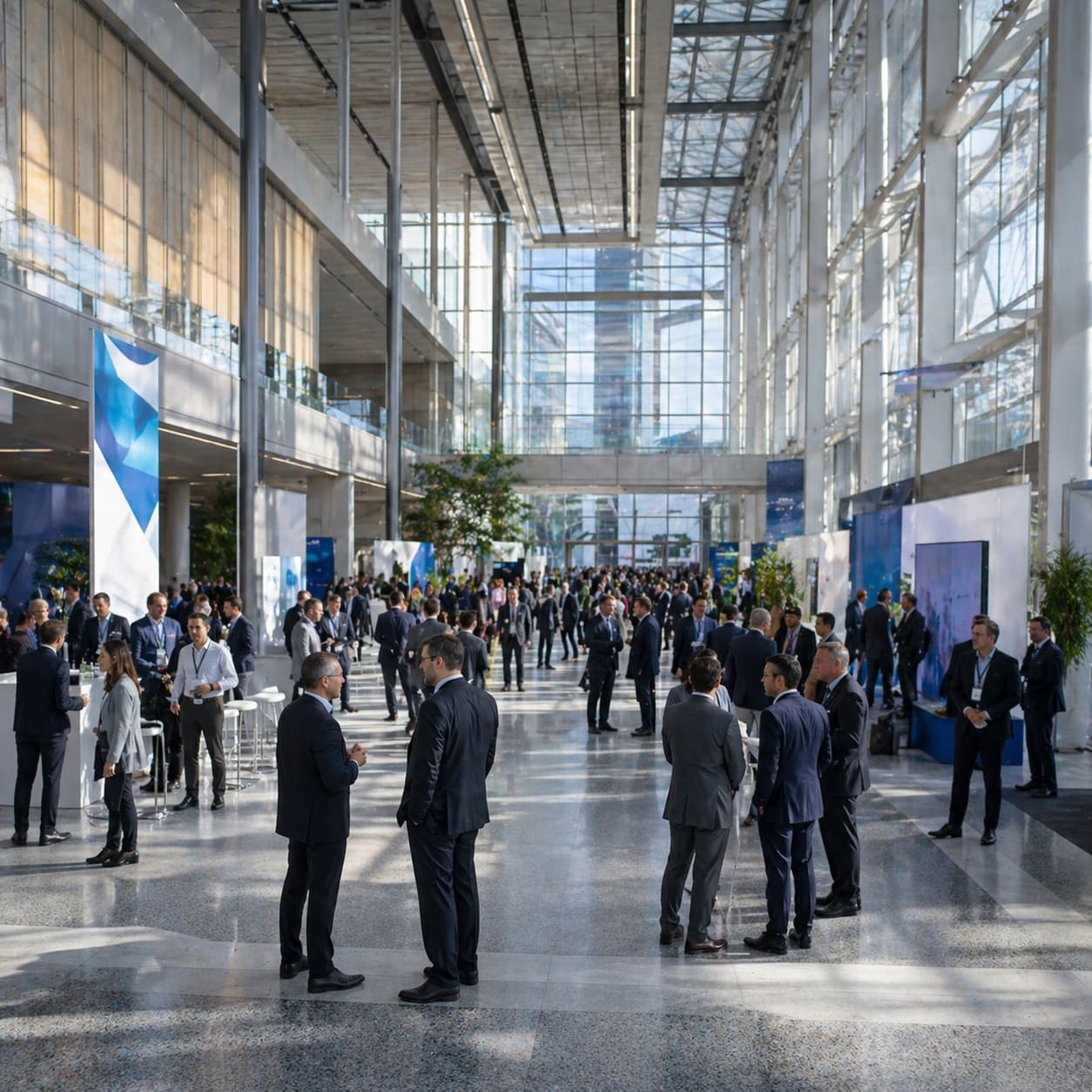 Centro de convenciones durante evento empresarial