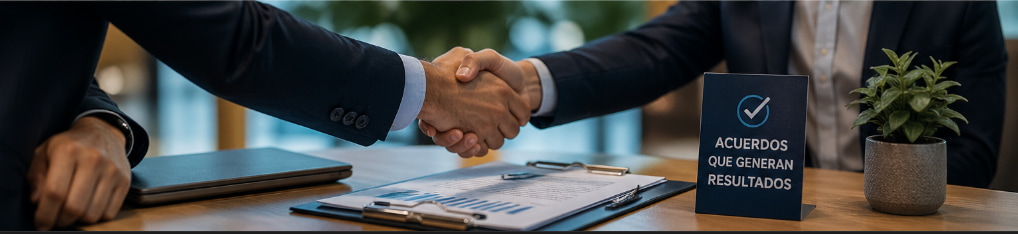 Agenda y reuniones empresariales con seguimiento