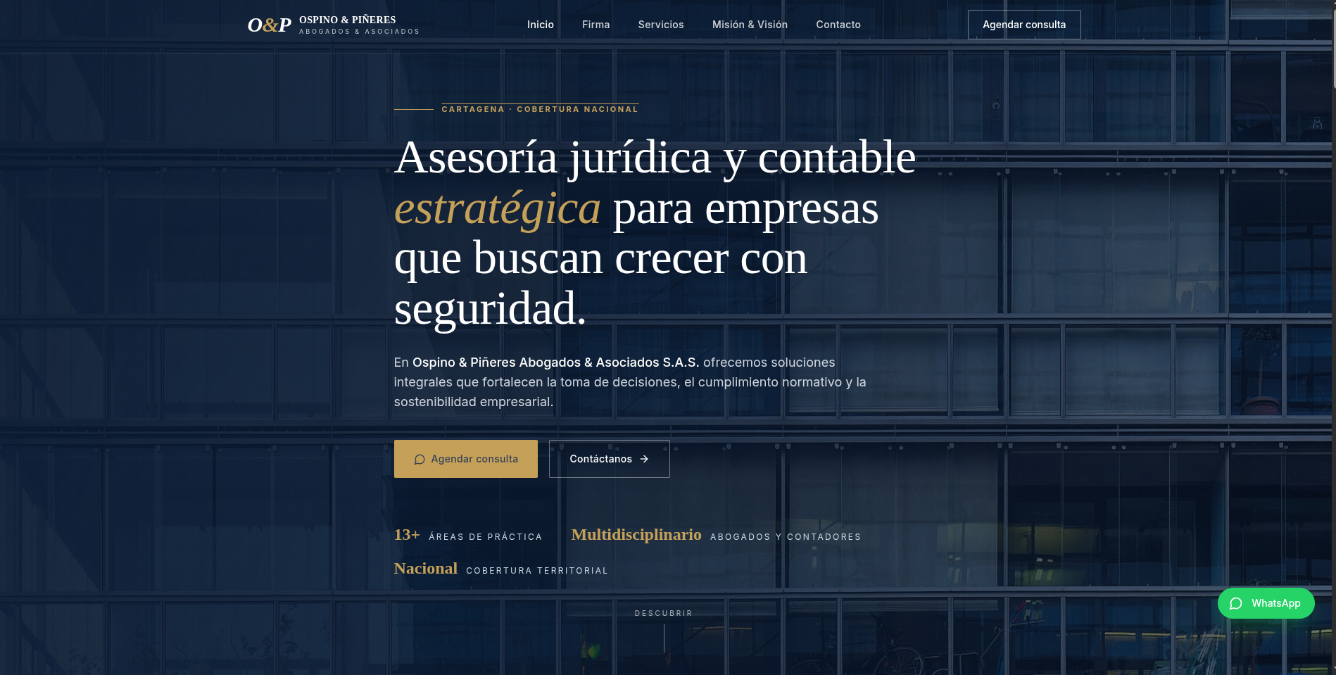 Página Consultorio Jurídico